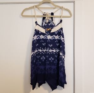 Bandana halter top with braided details